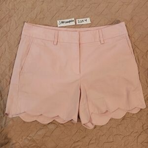 J McLaughlin pink scalloped hem shorts new with tags size 4